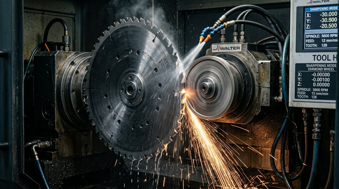 CNC Circular Saw Blade Retipping and Diamond Wheel Resharpening